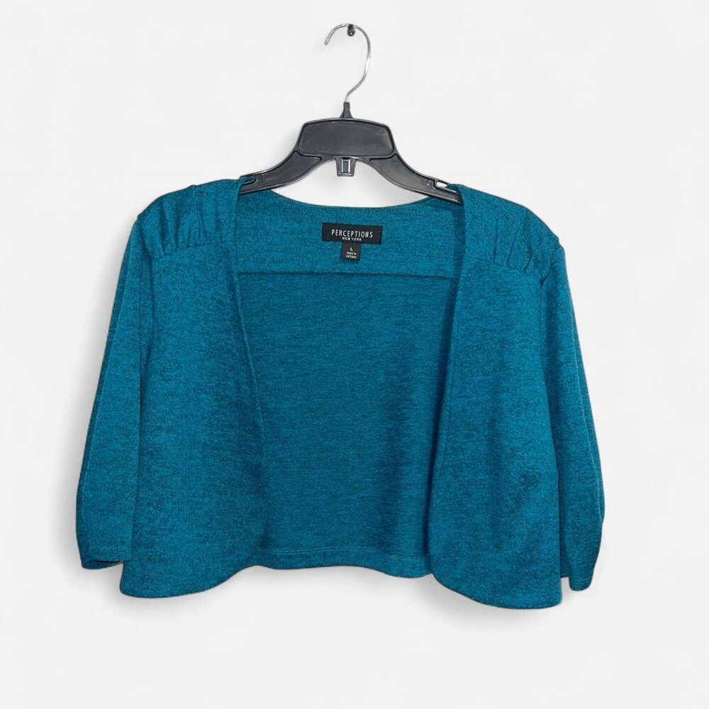 Perceptions Teal Blue Cardigan